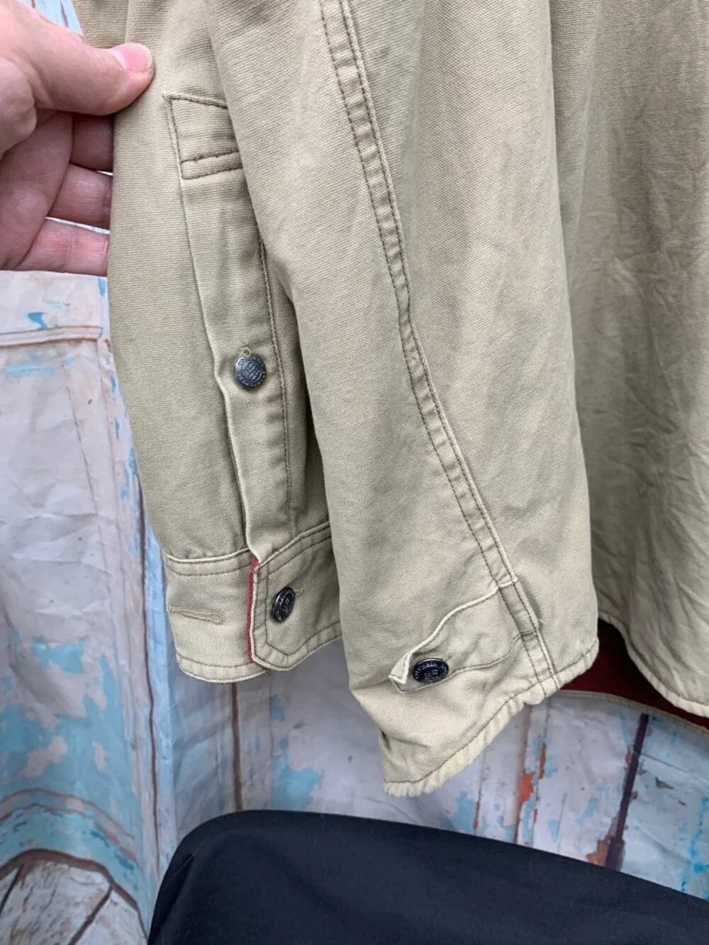 Columbia Canvas Fleece-Lined Shirt Jacket With Corduroy Collar 3XT Mens Tall